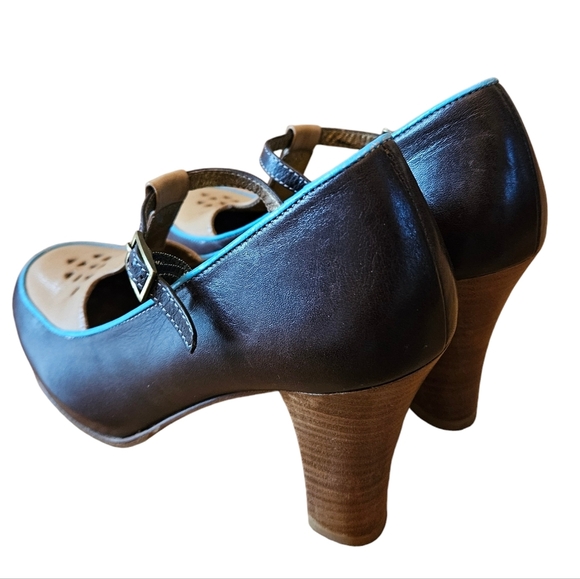 Giraudon New York Women's Mary Jane Leather Two Tone Heels Shoes Size EU 36. - Picture 10 of 13